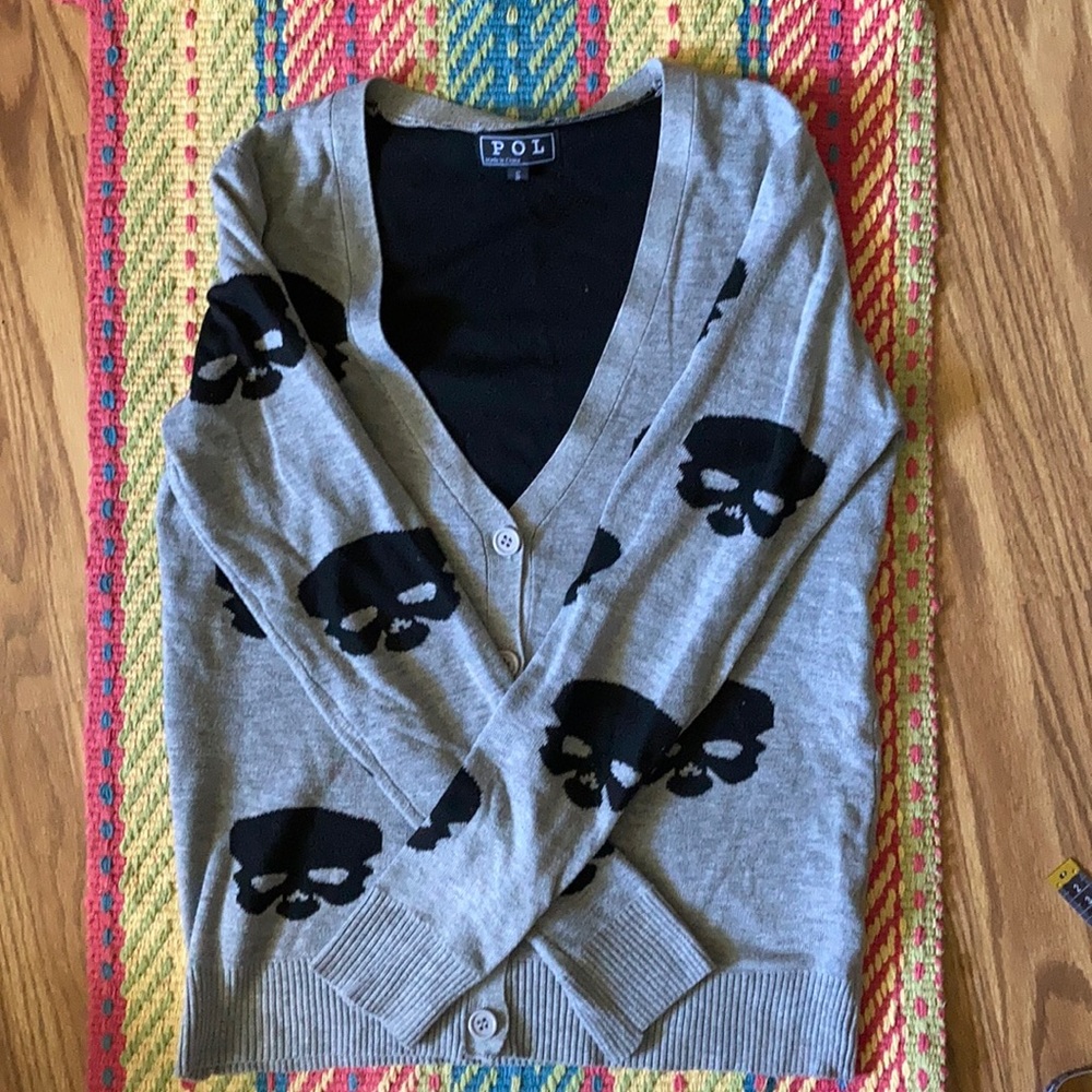 Skull Cardigan Sweater